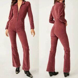 We The Free Burgundy Jumpsuit
